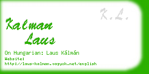 kalman laus business card